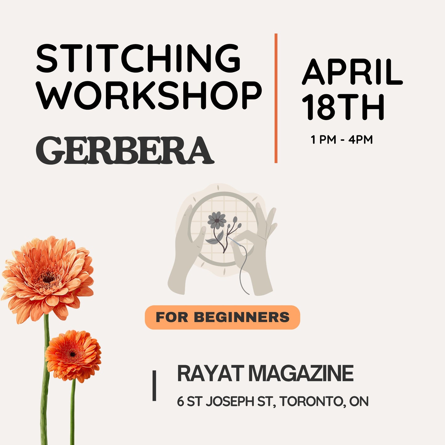 Workshop: Spring in Bloom (Gerbera Edition)